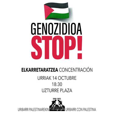 GENOZIDIOA STOP! elkarretaratzea Uzturre plazan