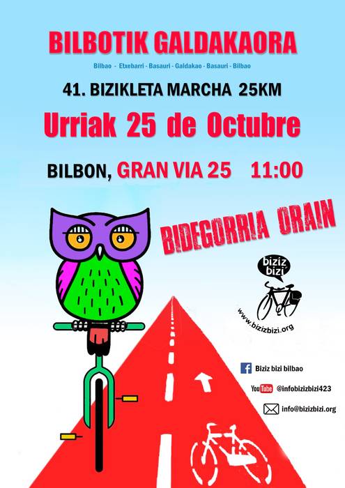 41. Bizikleta martxa: 'Bidegorria Galdakaora orain!'