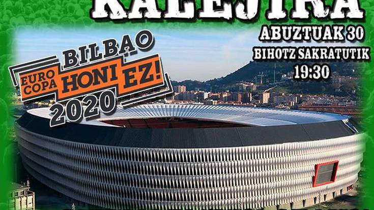 "Bilbao 2020 Eurokopa honi ez" dinamikak kalejira deitu du ostiralean