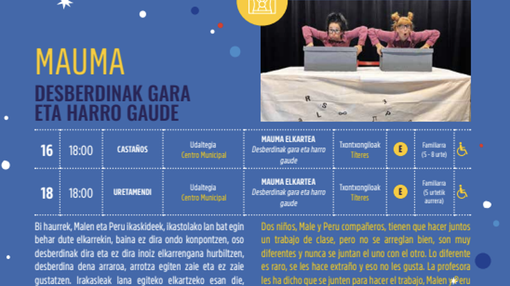 Kultur Gabonak 2025: MAUMA txontxongiloak URETAMENDI Udaltegian