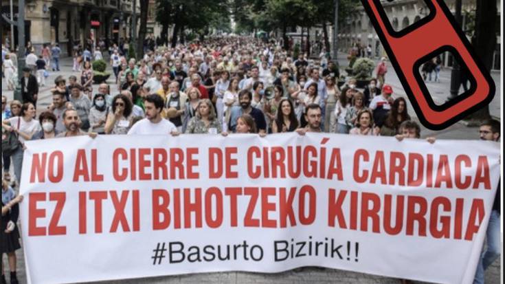 Bihotz kirurgia Basurtun manten dezaten eskatzeko manifestazioa