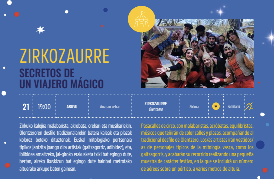 Kultur Gabonak 2025: ZIRKOZAURRE ABUSUn zehar