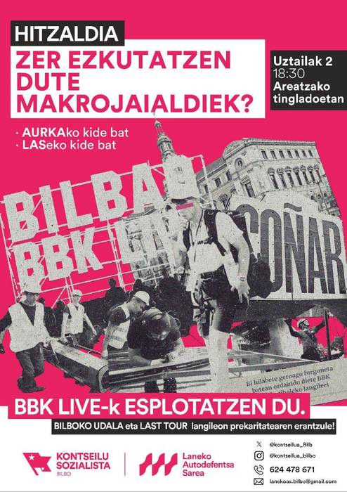 BBK Live jaialdiak langileak esplotatzen dituela salatu du LASek