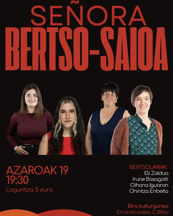 SEÑORA BERTSO SAIOA Bira Kulturgunean