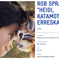 TOBIAS SCHWARZ eta AIZEA ROCAren “HEIDI, KATAMOTZAREN ERRESKATEA” Alondigako Golem Zinemetan