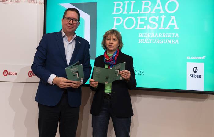 Bilboko Udalak BILBAOPOESIA Literatur Jaialdiaren 26. edizioa aurkeztu du, errezitaldi eta kontzertuekin