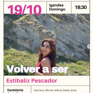 VOLVER A SER liburuaren aurkezpena La Sinsorgan