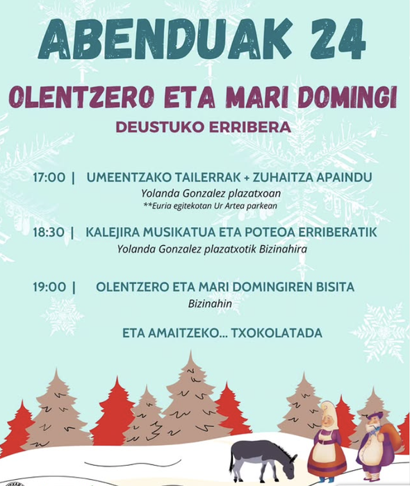 Maridomingi eta Olentzero Deustuko Erriberan