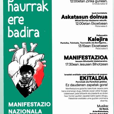 GURE HAURRAK ERE BADIRA manifestazio nazionala