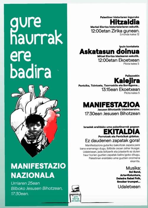 Elkartasun Eguna bihar “Gure haurrak era badirelako!” lemapean