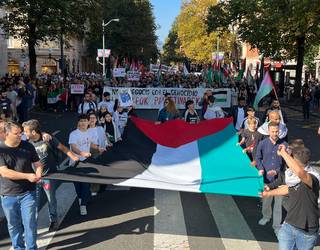 55.000 lagunek Palestinaren aldeko Lanuzte Orokorrarekin bat egin dute