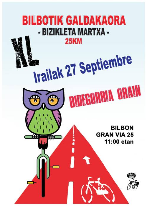 Bizikleta martxa: 'Bidegorria Galdakaora orain!'