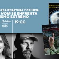 Diálogo sobre literatura y crimen elkarrizketa Bidebarrieta Kulturgunean