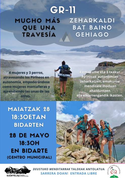GR11 ibilbidearen hitzaldia Bidarten
