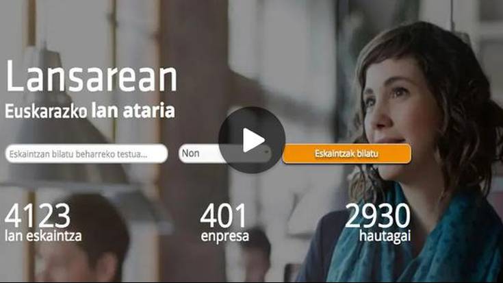 Lan aukera euskaraz izatea errazten duen Lansarean App aplikazioa sortu dute