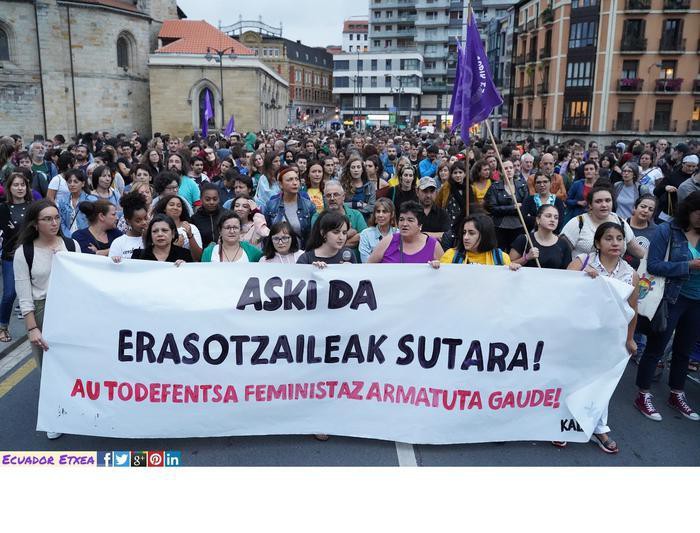 Talde bortxaketa bat gertatu da asteburuan Bilboko Alde Zaharrean