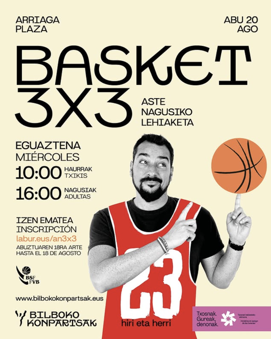 Bilboko Konpartsak: X. BASKET 3x3 Txapelketa