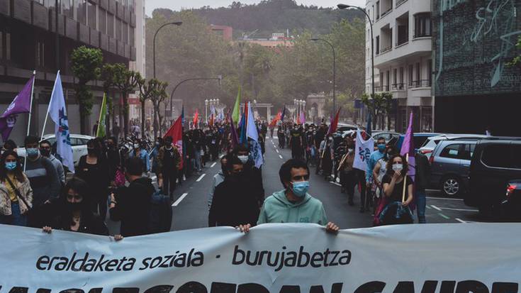 Ertzaintzaren jarrera salatzeko mobilizazioa deitu du gaur ere Ernai Gazte Antolakundeak Bilbon