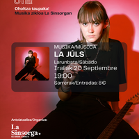 LA JÚLS artistaren kontzertua La Sinsorgan