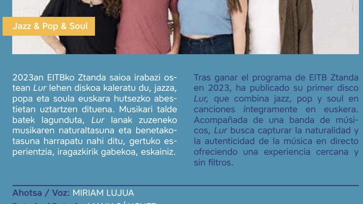 MUSIKAUZO 2025: MIRIAM LUJUA San Adrianen