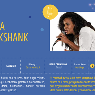 Kultur Gabonak 2025: MARIA CRUIKSHANK SANTUTXU Udaltegian