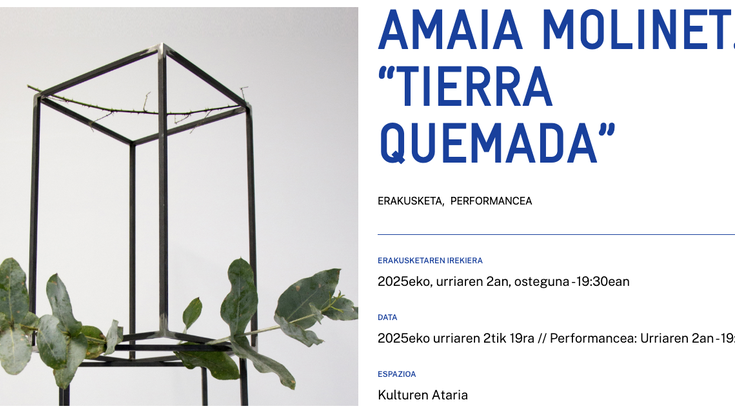 AMAIA MOLINETen “TIERRA QUEMADA” Alondigako Golem Zinemetan