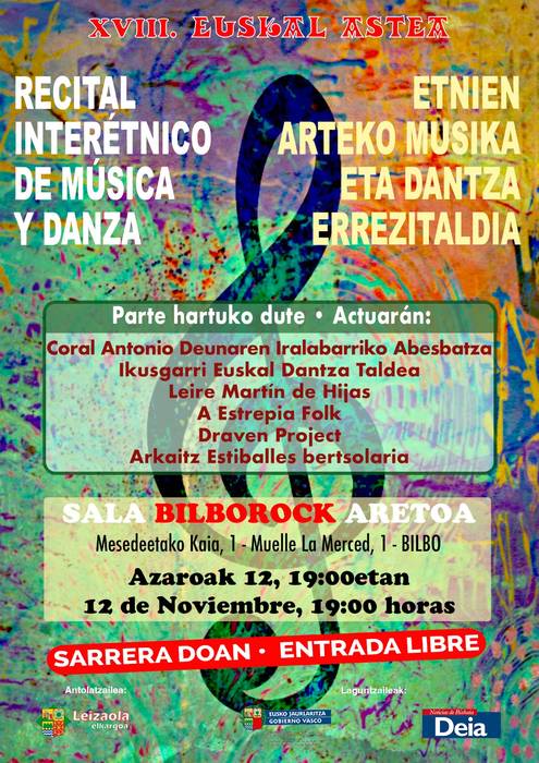 Etnien arteko musika eta dantza errezitaldia Bilborocken
