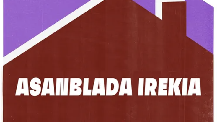 Sanfraneko familia baten etxegabetzearen inguruko asanblada irekia Mariaren Bihotza plazan