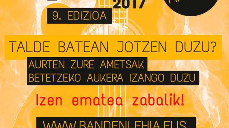 Banden Lehiaren 9. edizioa bihar aurkeztuko dute