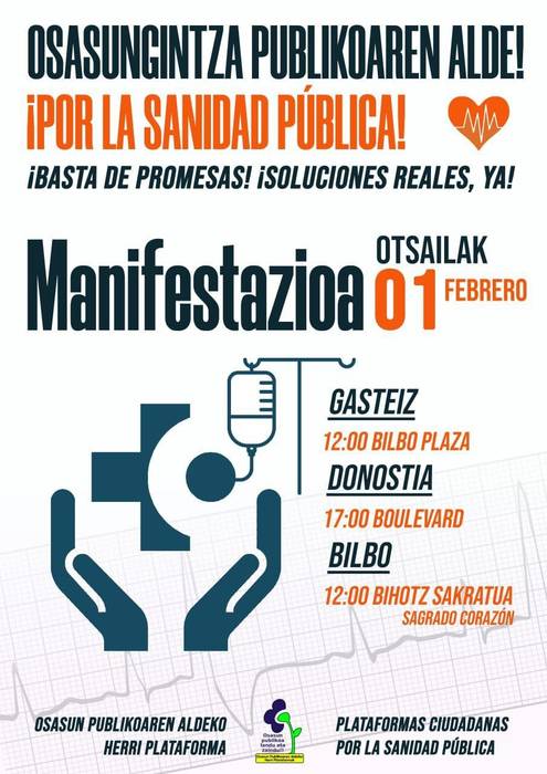 Osasungintza publikoaren aldeko manifestazioa