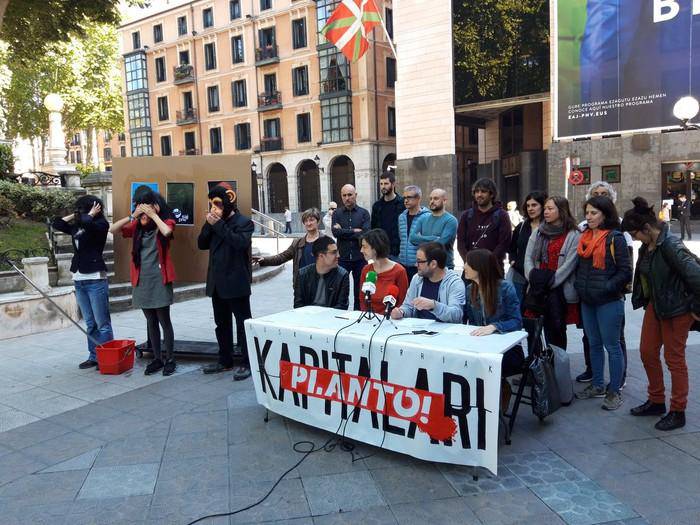 ‘Euskal Herriak Kapitalari Planto’ plataforma aurkeztu dute
