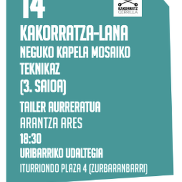 DARABILBO: Kakorratza-lana tailerra Uribarriko Udaltegian