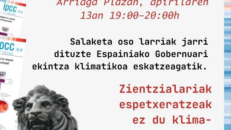 Diputatuen Kongresura ur gorria bota zuten aktibista klimatikoen inputatzearen aurkako elkarretaratzea