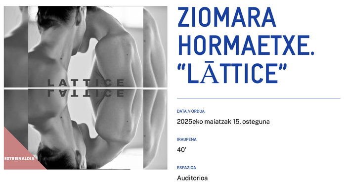 ZIOMARA HORMAETXE. “LĀTTICE” Alondigako Auditorioan