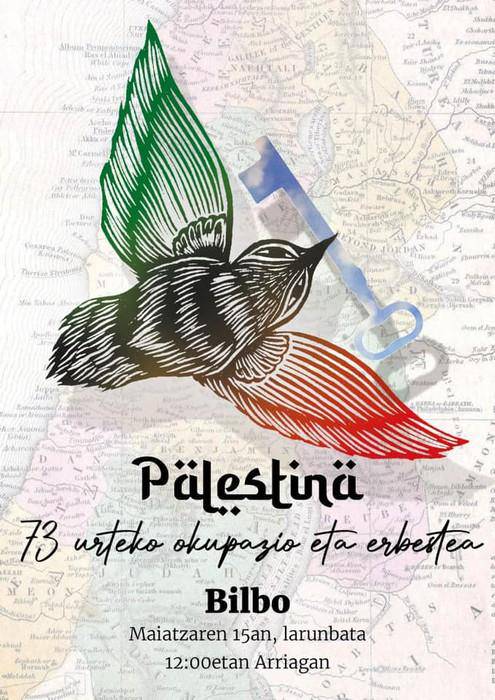 Palestinarekin Elkartasun mobilizazioa deitu dute bihar palestinarrek bizi duten egoera salatzeko