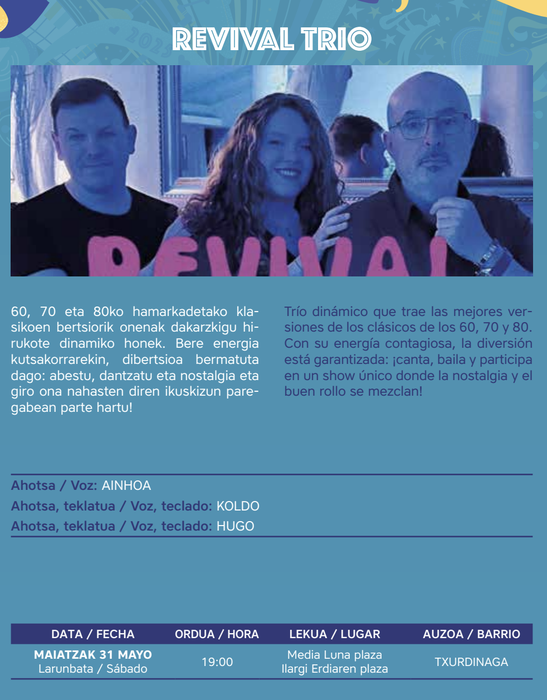MUSIKAUZO 2025: REVIVAL TRIO Txurdinagan