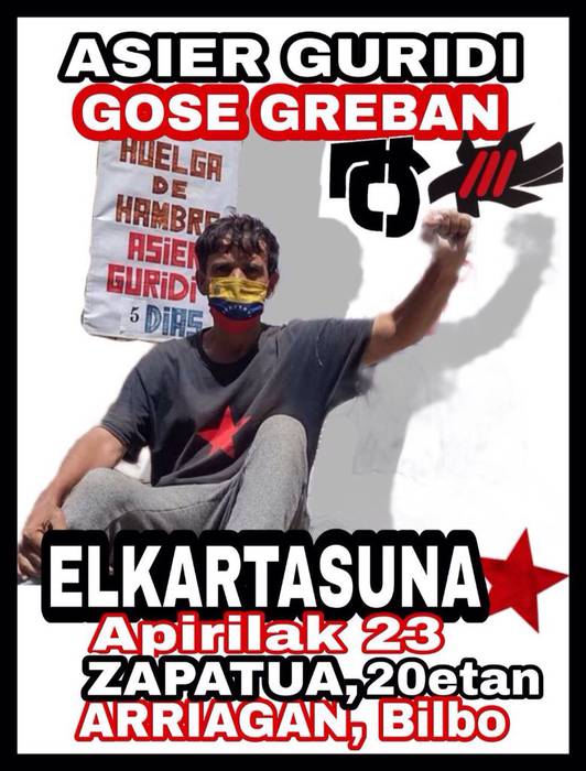 Asier Guridiri babesa adierazteko kontzentrazioa