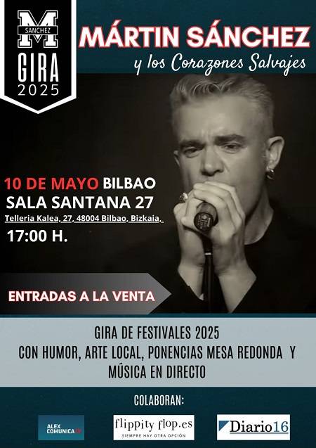 MÁRTIN SÁNCHEZ eta Corazones Salvajes Santana 27 Aretoan (Sala Blue)