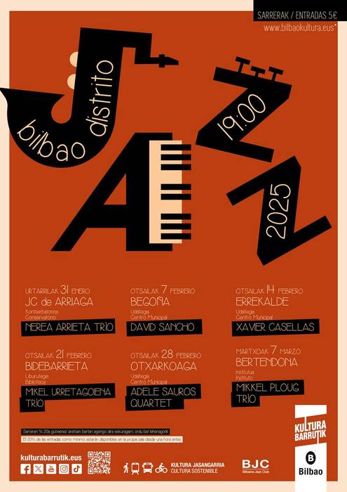 "Bilbao Distrito Jazz" kontzertu zikloa urtarrilaren 31n hasiko da