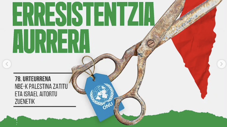 Palestinarekin Elkartasuna plataformaren elkarretaratzea Arriagan