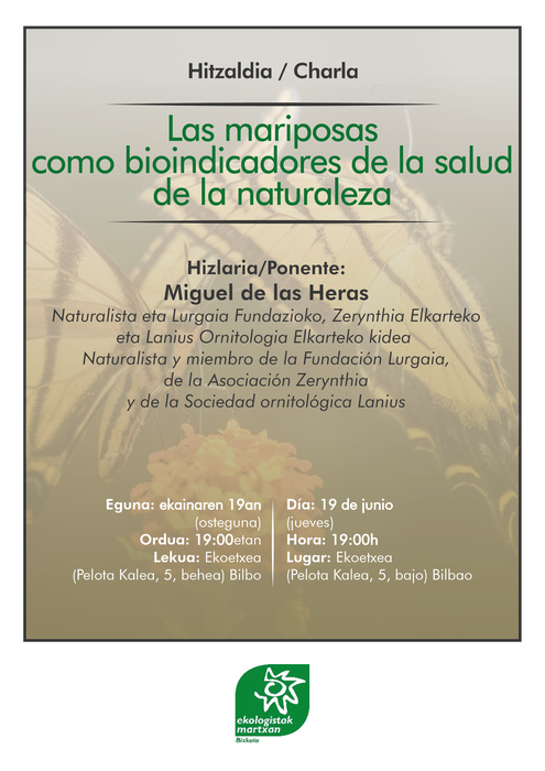 Las mariposas como bioindicadores de la salud de la naturaleza hitzaldia