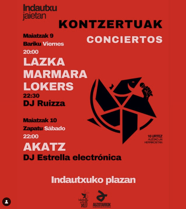 ❤️💚💛 INDAUTXUKO JAIAK 2025! 💜💙🖤 KONTZERTUAK