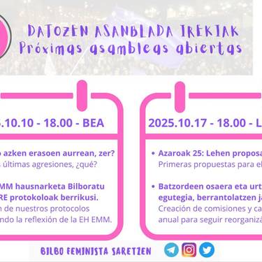 Bilbo Feminista Saretzen taldearen asanblada irekia