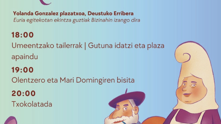 Olentzero eta Mari Domingi Deustuko Erriberan 🎁