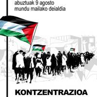 Palestinaren askatasunaren alde martxan Plaza Zirkularrean