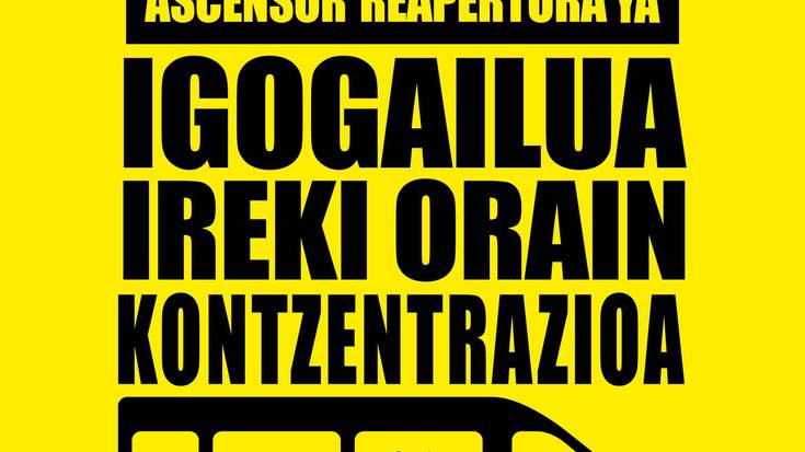 Solokoetxeko igogailua berrireki dezaten eskatzeko kontzentrazioa