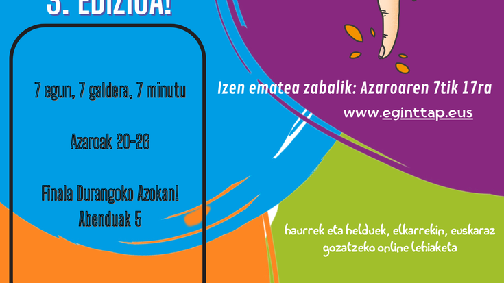 EginTtap! lehiaketaren III. edizioan izena emateko epea zabalik