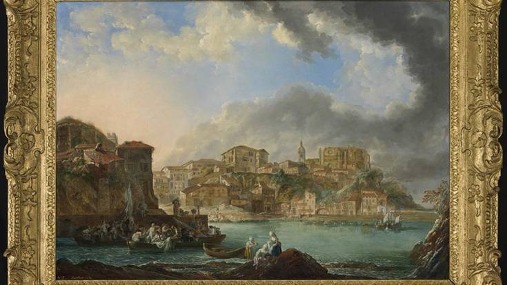 Bilboko Arte Ederren Museoak Luis Paret y Alcazar Artistearen ‘Bermeoko Bista’ (1783) obrea aurkeztu dau