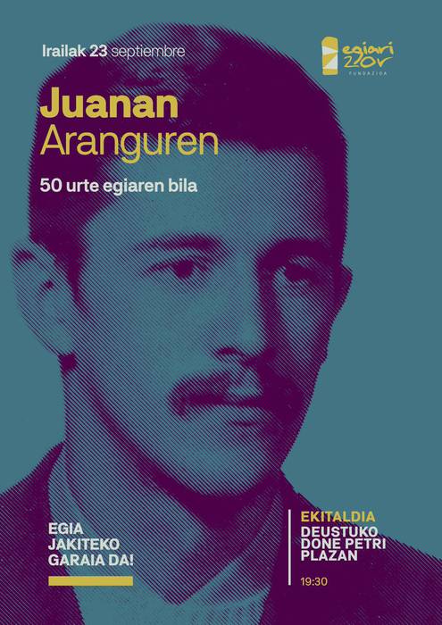 Ekitaldia: Juanan Aranguren. 50 urte egiaren bila