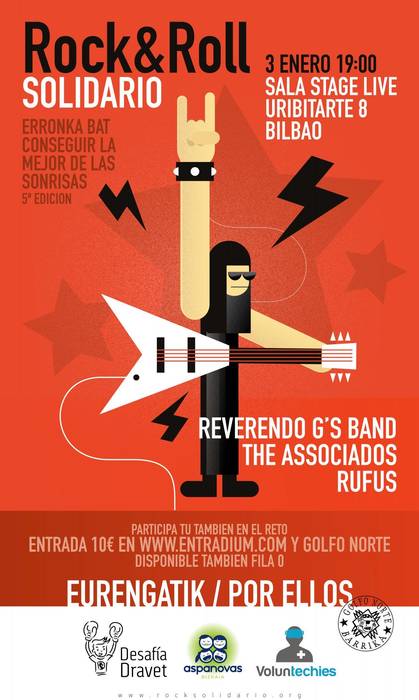 Rock & Roll Solidario jaialdia Stage Aretoan